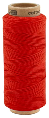 100 Meter Baumwollkordel 1,0 mm, Kordel Schnur Baumwolle Bindfaden Bäckergarn Geschenkband 0016 - Rot von fuwi