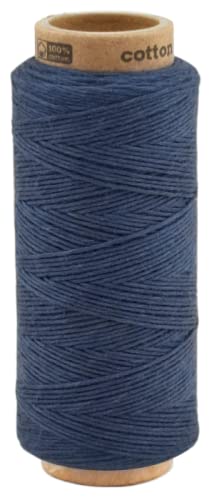 100 Meter Baumwollkordel 1,0 mm, Kordel Schnur Baumwolle Bindfaden Bäckergarn Geschenkband 0084 - dunkle Jeans von fuwi
