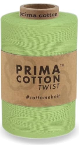 1000 Meter Baumwollgarn 0,8 mm von fuwi zum Stricken, Häkeln, Weben, Farbe: Pastell Grün von fuwi