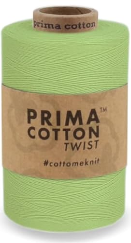 1000 Meter Baumwollgarn 0,8 mm von fuwi zum Stricken, Häkeln, Weben, Farbe: Pastell Grün von fuwi