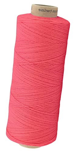 Baumwollkordel Twine, 650 Meter, Bubblegum, 1mm von fuwi