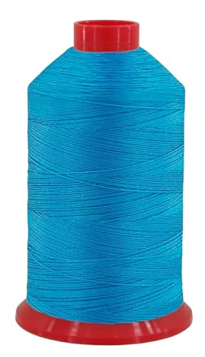 fuwi HT-Garn Nr. 10, extra starkes komprimiertes Nähgarn aus Polyester, UV-beständig, Nähmaschinengarn, extra reißfest (0052 - Pazifikblau, 725 Meter) von fuwi
