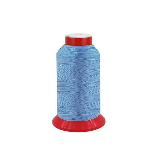 fuwi HT-Garn Nr. 10, extra starkes komprimiertes Nähgarn aus Polyester, UV-beständig, Nähmaschinengarn, extra reißfest (0053 - Schmetterlingsblau, 240 Meter) von fuwi