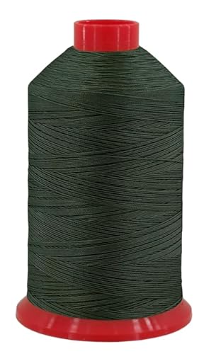fuwi HT-Garn Nr. 10, extra starkes komprimiertes Nähgarn aus Polyester, UV-beständig, Nähmaschinengarn, extra reißfest (0078 - dunkles Grün, 725 Meter) von fuwi