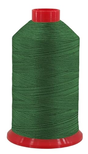 fuwi HT-Garn Nr. 10, extra starkes komprimiertes Nähgarn aus Polyester, UV-beständig, Nähmaschinengarn, extra reißfest (0143 - Grün, 725 Meter) von fuwi