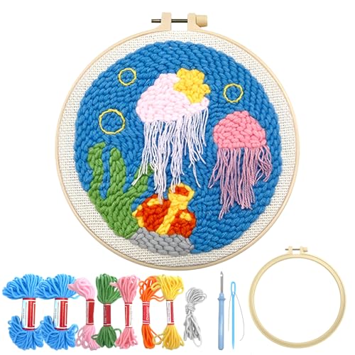 fuxunamz Punchy Art Set, Punch Needle Set Anfänger Starter, Stanznadel Sets Einfaches, Marine-Stil Diy Handwerk, Kommt Mit Stanznadel, Anleitung, Stickrahmen, für die Heimdekoration fuxunamz Punchy Art Set, Punch Needle Set Anfänger Starter, Stanznadel Sets Einfaches, Marine-Stil Diy Handwerk, Kommt Mit Stanznadel, Anleitung, Stickrahmen, für die Heimdekoration von fuxunamz