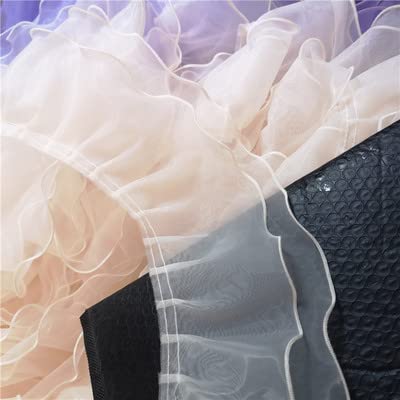 fwqnvSI Spitzenborte, Spitzenband, plissierter Chiffon-Spitzenbesatz, 91 cm breit, DIY-Kleidungszubehör, Chiffon-Garn, Spitzenbesatz, Gaze, Rüschen, Zubehör, Aprikose fwqnvSI Spitzenborte, Spitzenband, plissierter Chiffon-Spitzenbesatz, 91 cm breit, DIY-Kleidungszubehör, Chiffon-Garn, Spitzenbesatz, Gaze, Rüschen, Zubehör, Aprikose von fwqnvSI
