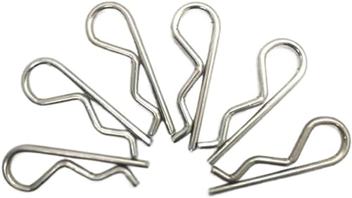 fwqnvSI Splint, Splinte aus Edelstahl, Splinte, Kupplungsbolzenclip, M1.0 - M7 Stahl, R-Typ, Federsplint, Wellenform, geteilter Clip, Klemme, Haartraktorbolzen for Autos(M2x40 10Pcs) von fwqnvSI