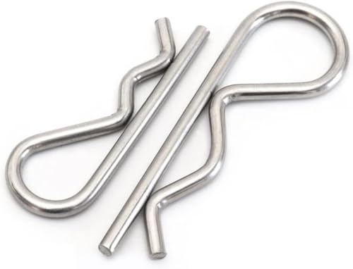 fwqnvSI Splint, Splinte aus Edelstahl, Splinte, Kupplungsbolzenclip, M1.0 - M7 Stahl, R-Typ, Federsplint, Wellenform, geteilter Clip, Klemme, Haartraktorbolzen for Autos(M3.5x75 2Pcs) von fwqnvSI
