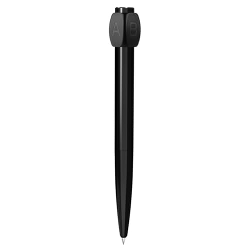 fxwtich Schreibstift, Kugelschreiber, Abcd-Rotation, Antwort-Gelstift mit geräuschlosem Lagerdesign, lindert Ängste, neuartiges Design, Schulbedarf Schwarz von fxwtich