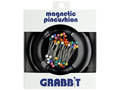 Grabbit GB-BLACK, Schwarz Magnetisches Nadelkissen, Kunststoff von Grabbit