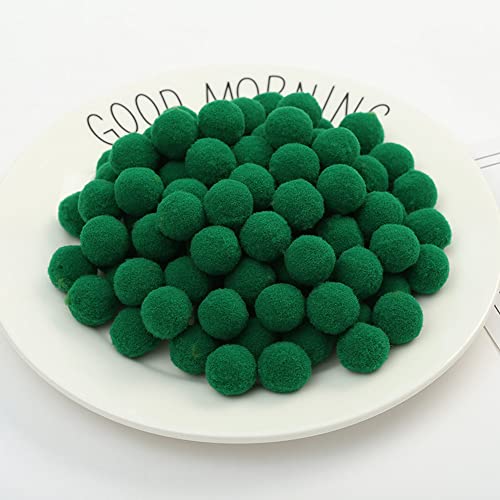 100 Stück Pompons Ball Flauschige sortierte Pompons Bälle für DIY kreative Basteln Dekorationen (3 cm-grün) von gadenfer