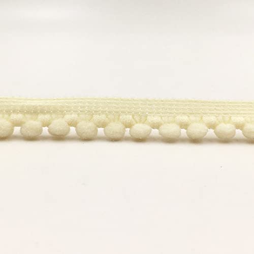 19 Yard Pom Pom Ribbon Trim Sewing Pom Poms Lace Trim Ball Fringe Ribbon Trim Balls Fringe Ribbon Trimming Apparel Sewing Trim for DIY Crafts Home Decoration (Beige) von gadenfer