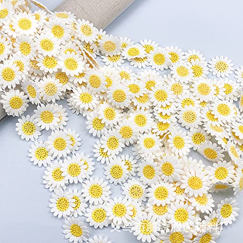 Spitzenband mit Gänseblümchen, Spitzenbordüre, Nähen, Basteln, bestickte Applikation, Vintage-Bordüre, Stoff, Sonnenblume, 3,5 cm, 13 m von gadenfer