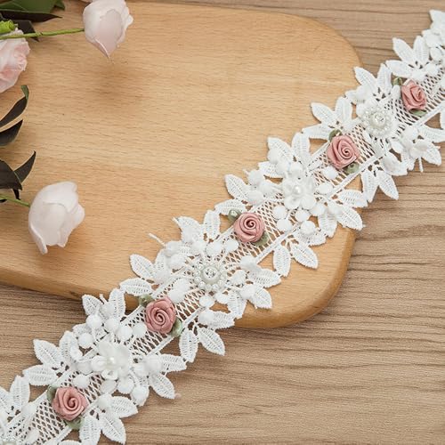 Spitzenborte mit Blumenperlen, bestickte Applikation, Nähen, Basteln, Hochzeit, Brautkleid, Dekoration, 6 cm Spitzenborte mit Blumenperlen, bestickte Applikation, Nähen, Basteln, Hochzeit, Brautkleid, Dekoration, 6 cm von gadenfer