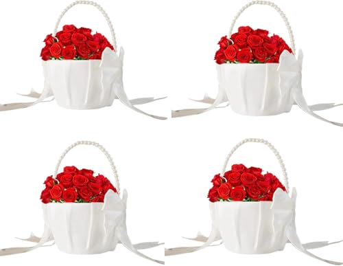 4 Stück Körbe Für Blumenmädchen - -Webkörbe Hochzeits-Blumenkorb | 10 X 12 Cm Herzförmiger Gewebter Korb Mit Griff | Kleine Weiden Rattan Korb Bespannt Herz Ablagekorb Osterkorb Partydekor 4 Stück Körbe Für Blumenmädchen - -Webkörbe Hochzeits-Blumenkorb | 10 X 12 Cm Herzförmiger Gewebter Korb Mit Griff | Kleine Weiden Rattan Korb Bespannt Herz Ablagekorb Osterkorb Partydekor von galeyyu