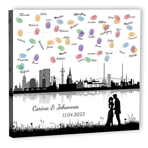 galleryy.net Fingerabdruck-Leinwand Hochzeit Leinwand 60x60 cm - Individuell mit Namen & Datum - INKL. Zubehör-set mit Stempelkissen, Stift und Hochzeitsbuch - Motiv - Skyline Hamburg galleryy.net Fingerabdruck-Leinwand Hochzeit Leinwand 60x60 cm - Individuell mit Namen & Datum - INKL. Zubehör-set mit Stempelkissen, Stift und Hochzeitsbuch - Motiv - Skyline Hamburg von galleryy.net
