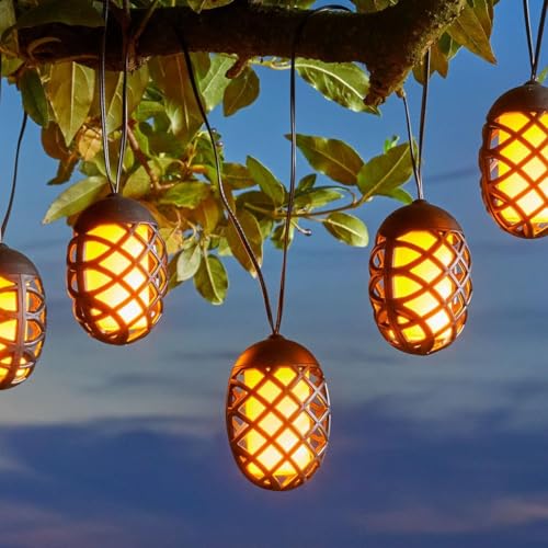 Garden Mile Flammenlaterne Solar-Lichterkette für den Außenbereich, Garten, LED, 4,7 m, wasserdichte Lichterkette, Solar-Gartendekorationen für Innen- und Außenbereich, Balkonlichter für Terrasse Garden Mile Flammenlaterne Solar-Lichterkette für den Außenbereich, Garten, LED, 4,7 m, wasserdichte Lichterkette, Solar-Gartendekorationen für Innen- und Außenbereich, Balkonlichter für Terrasse von garden mile
