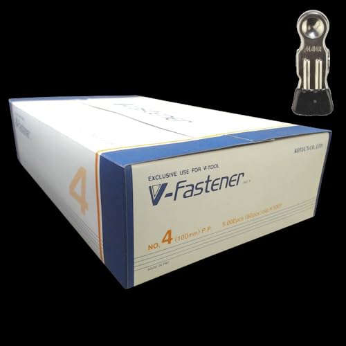 gebar - 5.000 Stück Fastener Sicherheitsfäden No. 4 für V-TOOL Heftpistole plus Clip Faden-Länge (100 mm) von gebar