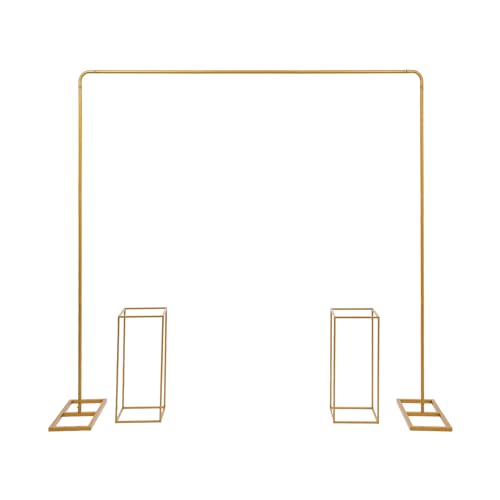 Ballonständer mit Blumenständern, 3 Stück Hochzeitsständer aus Metall, Hochzeitskulissenständer,Vielzahl von Ballons, Blumen dekoriert, für Hochzeiten (Gold) von gegeweeret