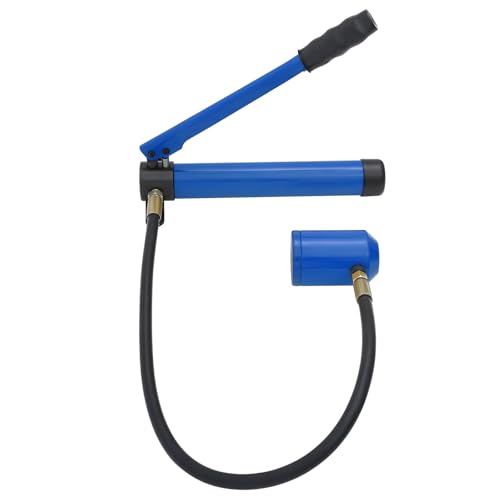 Hydraulisches Lochstanzer Set, Manueller Lochstanzersatz, Knockout-Lochtreiber Kit 10t, Handpumpe Stahl Lochwerkzeug mit 6 Stanzformen, Stanzen 22.5mm-61.5mm, Hydraulik Puncher Lochstanzen (Blau) von gegeweeret