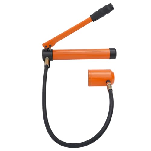 Hydraulisches Lochstanzer Set, Manueller Lochstanzersatz, Knockout-Lochtreiber Kit 10t, Handpumpe Stahl Lochwerkzeug mit 6 Stanzformen, Stanzen 22.5mm-61.5mm, Hydraulik Puncher Lochstanzen (Orange) von gegeweeret