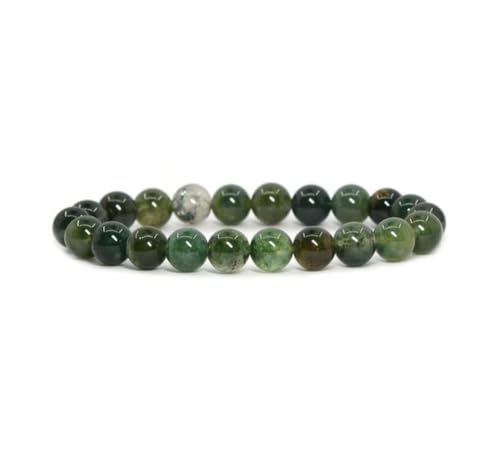1 Stück natürliches Stretch-Edelsteinarmband, 8 mm (0,31 Zoll), Perle, 7 bis 8,5 Zoll, Heilkristall, Energie, Quarz, Chakra-Schmuck, Damen und Herren, Geburtstagsgeschenk von generic