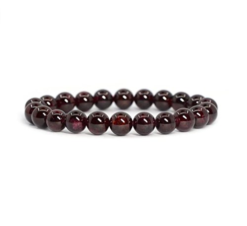 1 Stück natürliches Stretch-Edelsteinarmband, 8 mm (0,31 Zoll), Perle, 7 bis 8,5 Zoll, Heilkristall, Energie, Quarz, Chakra-Schmuck, Damen und Herren, Geburtstagsgeschenk von generic