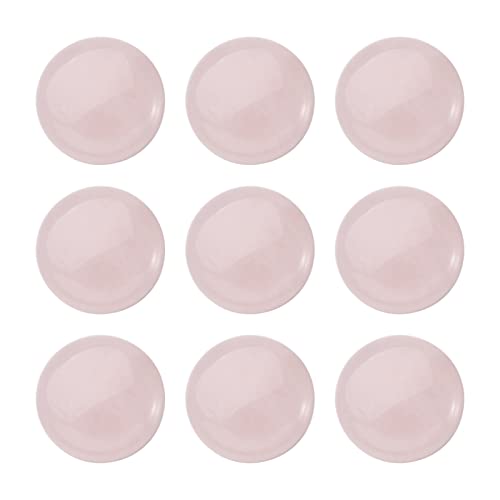 10 Stück natürlicher Rosenquarz-Cabochon, runde Perlen, 20 mm, flache Rückseite, Edelstein, Chakra-Heilkristall, Abdeckungen für die Schmuckherstellung 10 Stück natürlicher Rosenquarz-Cabochon, runde Perlen, 20 mm, flache Rückseite, Edelstein, Chakra-Heilkristall, Abdeckungen für die Schmuckherstellung von generic