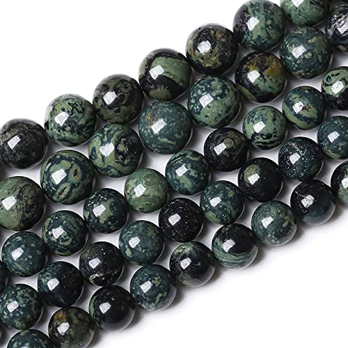 10 mm, 38 Stück, natürliche Kambaba-Jaspis-Perlen, rund, lose, für die Schmuckherstellung, DIY-Armband, 38,1 cm (324, ki) von generic