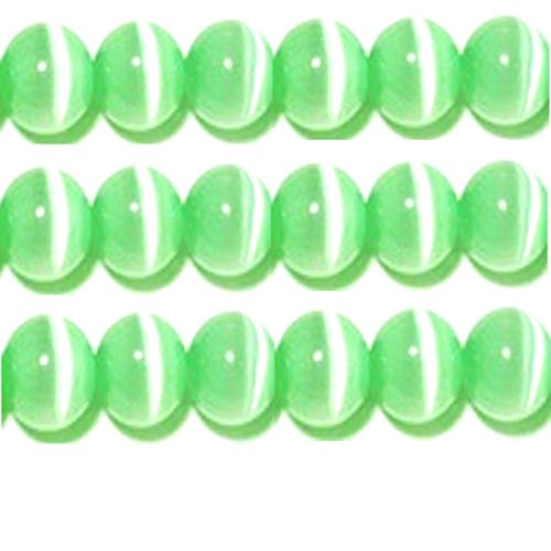 10 mm, 8 mm und 6 mm Katzenaugen-Perlenstränge, Glasfaser der Güteklasse A, 32 Farben zur Auswahl (alle 3 Größen – 10 mm, 8 mm, 6 mm, Mintgrün) von generic