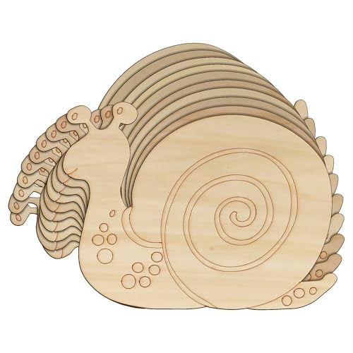 10 x Holzschneckenform, 3 mm, mit Details (15 x 19,8 cm, ohne Loch) von generic