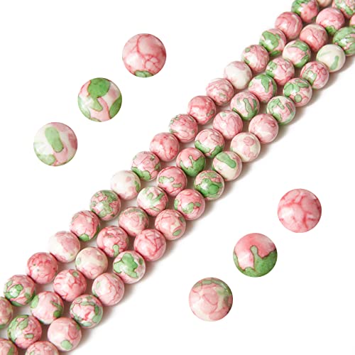 100 Stück 10 mm grün-rote Regenblumen-Perlen, natürlicher Edelstein, rund, lose Perlen zur Schmuckherstellung 100 Stück 10 mm grün-rote Regenblumen-Perlen, natürlicher Edelstein, rund, lose Perlen zur Schmuckherstellung von generic