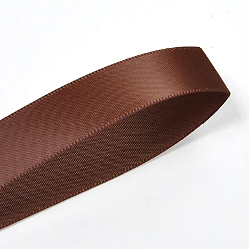 100Yards 6 9 13 16 19 22 mm Single Face Satin Ribbon Gold Brown Ribbons for Party Wedding Decoration Handmade Rose Gif von generic