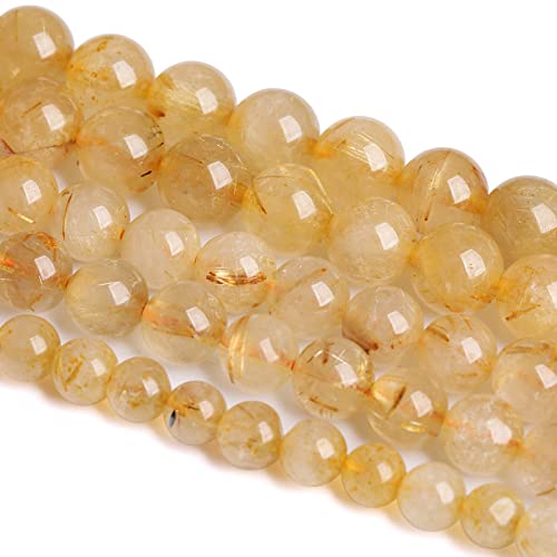 12 mm, 30 Stück Naturstein-Perlen, goldener Rutilquarz, Edelstein, Klasse 2A, Aktinolith, Halbedelstein, lose Kristallperlen für die Schmuckherstellung, DIY-Armband, Halskette, 1 Strang 12 mm, 30 Stück Naturstein-Perlen, goldener Rutilquarz, Edelstein, Klasse 2A, Aktinolith, Halbedelstein, lose Kristallperlen für die Schmuckherstellung, DIY-Armband, Halskette, 1 Strang von generic