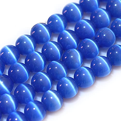 12 mm runde blau-schwarze Katzenaugenperlen zur Schmuckherstellung, lose Perlen, Strang 38,1 cm 12 mm runde blau-schwarze Katzenaugenperlen zur Schmuckherstellung, lose Perlen, Strang 38,1 cm von generic
