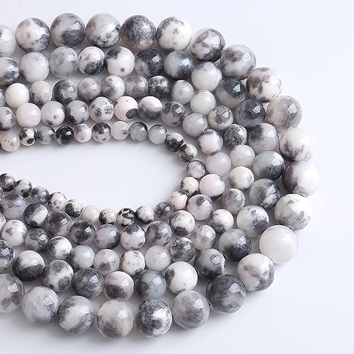 12MM 32PCS Schwarz Weiß n Jade Spacer Lose Perlen für Schmuck Machen DIY Armband Halskette von generic