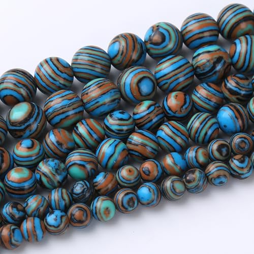 12MM Blau Pfau Türkis Runde Lose Perlen Natürliche Edelstein Kristall Energie Stein Perlen für Schmuck von generic