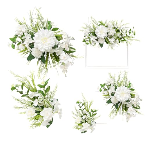 2 Stück Willkommensschild mit Blumenmuster in Weiß und Liliengrün – frischer Hochzeitshintergrund für Empfangstür und Staffelei-Dekorationen 2 Stück Willkommensschild mit Blumenmuster in Weiß und Liliengrün – frischer Hochzeitshintergrund für Empfangstür und Staffelei-Dekorationen von generic