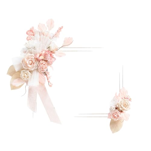 2 Stück künstliches Willkommensschild, Girlande, Hochzeitsbogen, Blumendekorationen, Florale Eukalyptus-Weidengirlande für Zeremonie/Empfang, Eingang, Party, Bankette, Staffelei/Wanddekoration. 2 Stück künstliches Willkommensschild, Girlande, Hochzeitsbogen, Blumendekorationen, Florale Eukalyptus-Weidengirlande für Zeremonie/Empfang, Eingang, Party, Bankette, Staffelei/Wanddekoration. von generic
