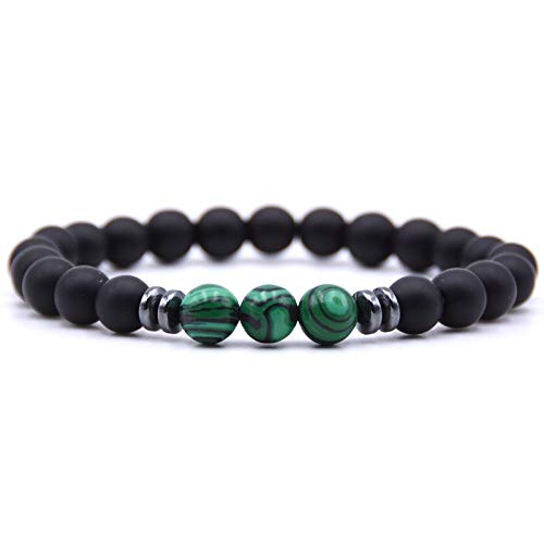 20 Stück 8 mm Mattschwarz Natur Rot Blau Grün Stein Achate Hämatit Perlen Armband für Frauen Männer Energie Yoga Schmuck 20 Stück 8 mm Mattschwarz Natur Rot Blau Grün Stein Achate Hämatit Perlen Armband für Frauen Männer Energie Yoga Schmuck von generic