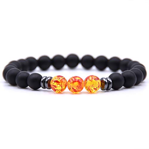 20 Stück 8 mm Mattschwarz Natur Rot Blau Grün Stein Achate Hämatit Perlen Armband für Frauen Männer Energie Yoga Schmuck 20 Stück 8 mm Mattschwarz Natur Rot Blau Grün Stein Achate Hämatit Perlen Armband für Frauen Männer Energie Yoga Schmuck von generic