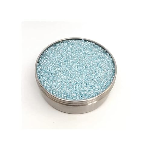 20g Rocailles Preciosa Samenperlen Kristall Perlen Pastell Blaue Farbstoffe, 10/0 (Rocailles PRECIOSA seed beads Crystal Pearl Pastel Blue Dyes) von generic