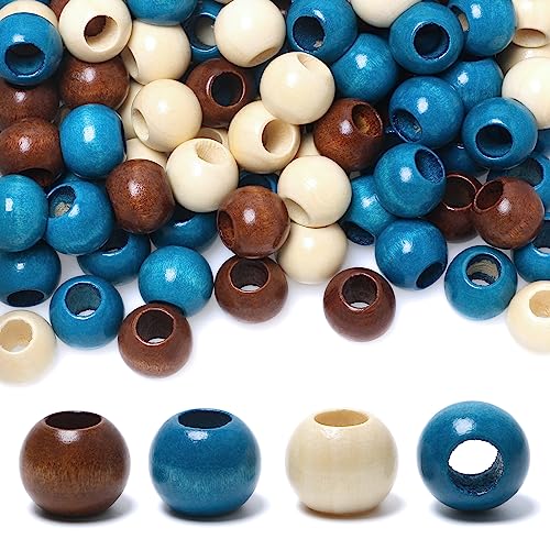 210 Stück 16mm Holz-Makramee-Perlen für handgefertigte Bastelarbeiten, 8mm großes Loch und 70 Stück pro Farbe 210 Stück 16mm Holz-Makramee-Perlen für handgefertigte Bastelarbeiten, 8mm großes Loch und 70 Stück pro Farbe von generic