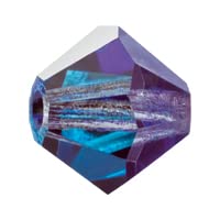24 stk Preciosa mc rondelle bicone xilion glasperlen kristallbermuda blau, 5.7 x 6 mm (Preciosa MC Rondelle Bicone Xilion glass beads Crystal Bermuda Blue) von generic