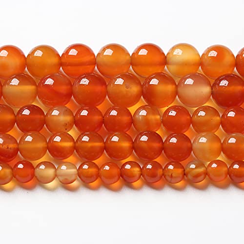 32 Stück 12 mm natürliche Farbverlaufsperlen aus rotem Achat, Edelsteinperlen, rund, lose Abstandsperlen für Schmuckherstellung, DIY-Armbänder, Halsketten, 38,1 cm von generic