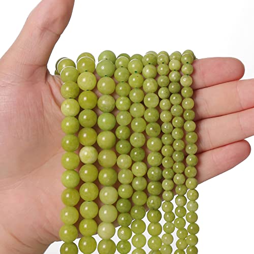 35 Stück 10 mm Peridot-Loseperlen zur Schmuckherstellung, Naturperlen-Anhänger für Halsketten und Armbänder von generic