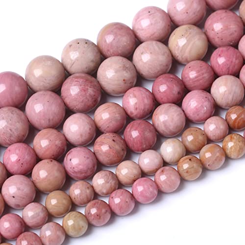 36 Stück 10 mm natürliche Rhodonit-Perlen, runde lose Steinperlen für die Schmuckherstellung, DIY-Armband, 38,1 cm von generic