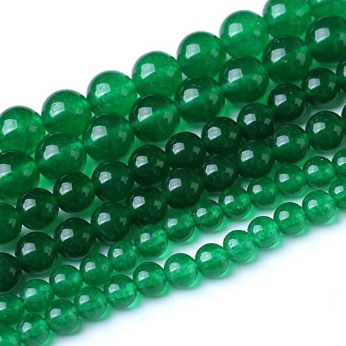 36 Stück 10 mm natürliche grüne Chalcedon-Steinperlen, Energieheilungsperlen für die Herstellung von DIY-Schmuck, Armbändern und Halsketten, 38,1 cm (542 lz) von generic