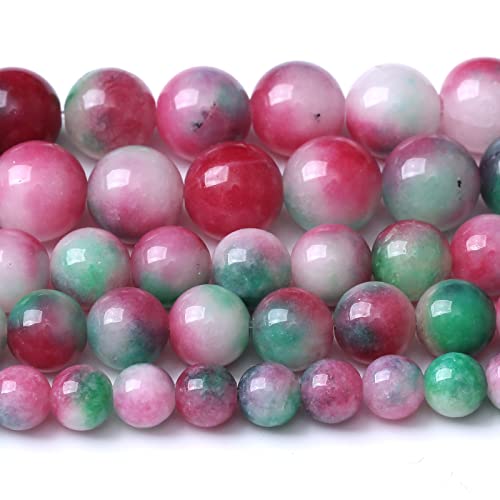 36 Stück 10 mm natürlicher grün-roter Epidot-Jade-Stein, runde, lose Abstandsperlen für die Herstellung von DIY-Schmuck, Halsketten, Armbänder, heilende Energieperlen von generic